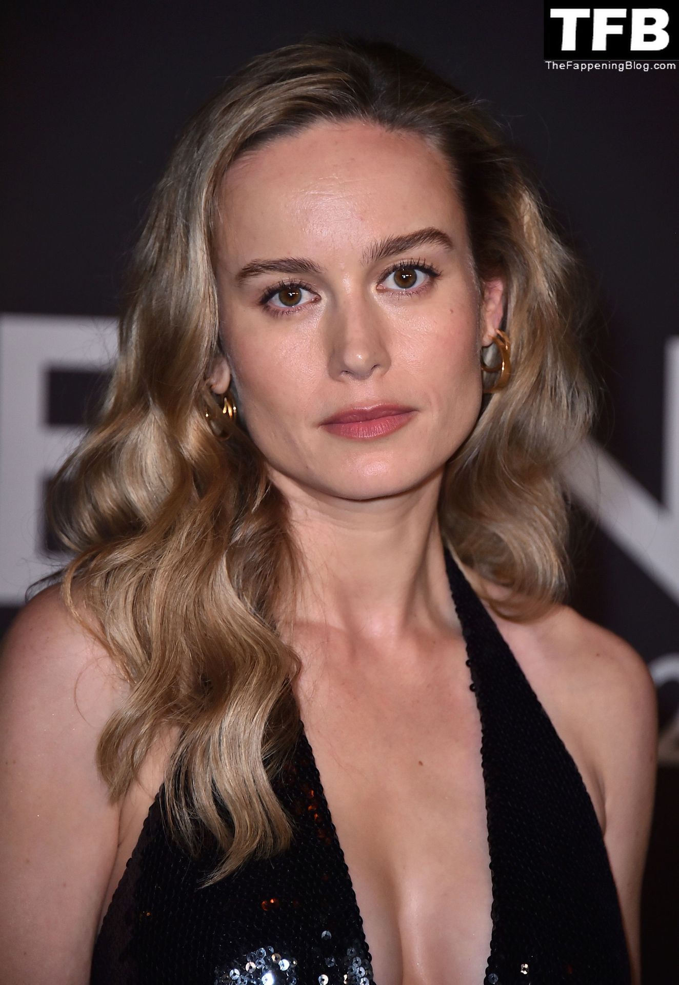 Brie Larson Displays Her Cleavage At The Celine Fall Winter Fashion Show Photos