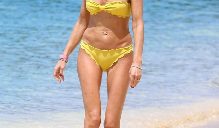 Carly Parker is Seen in a Yellow Bikini on the Beach (25 Photos)