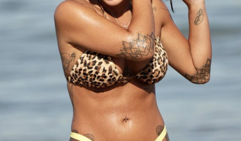 Ella Ding Shows Off Her Amazing Bikini Body at the Brighton Beach Huts (29 Photos)