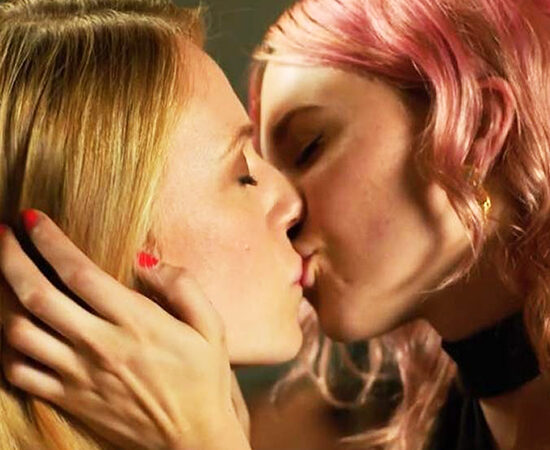 Emma Bell & Paige Elkington Lesbian Kiss Scene from ‘Relationship Status’