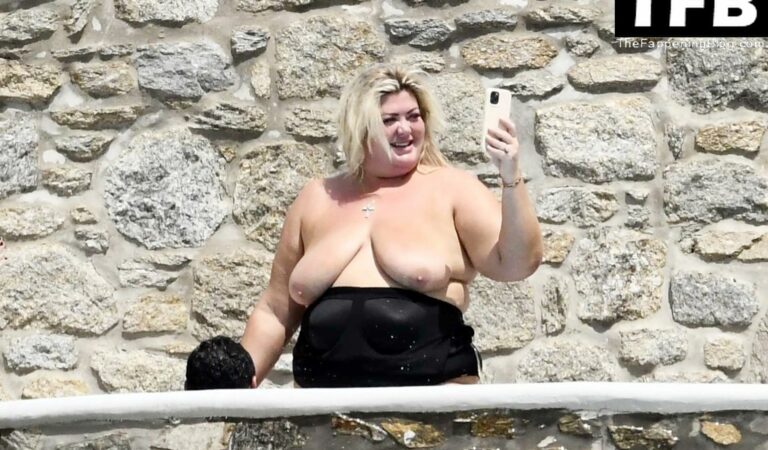 Gemma Collins Flashes Her Nude Boobs on the Greek Island of Mykonos (136 Photos)