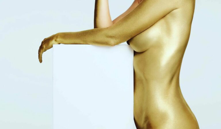 Gwyneth Paltrow Poses Naked in a Body Paint Shoot by Andrew Yee (8 Photos)