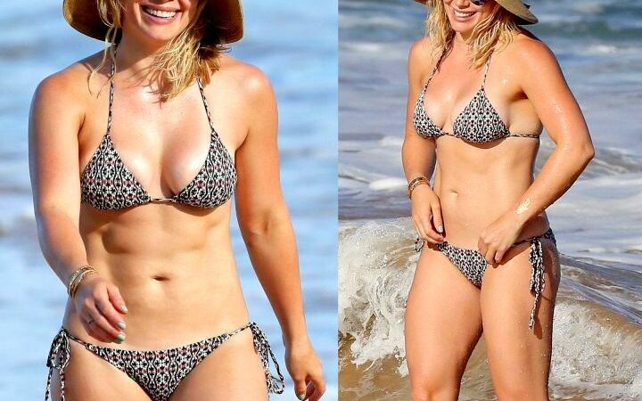 Hilary Duff Sexy Paparazzi Bikini Beach Set Leaked