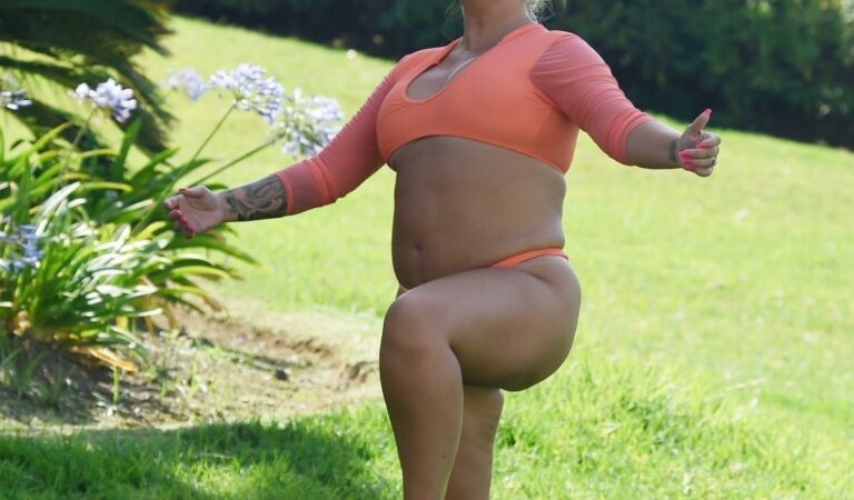 Kerry Katona Shows Off Her Ball Skills During Her Holidays in Spain (53 Photos)