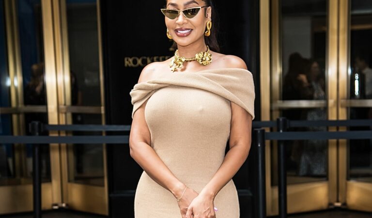 La La Anthony Flaunts Her Pokies as She Arrives at Brandon Maxwell Fashion Show (12 Photos)