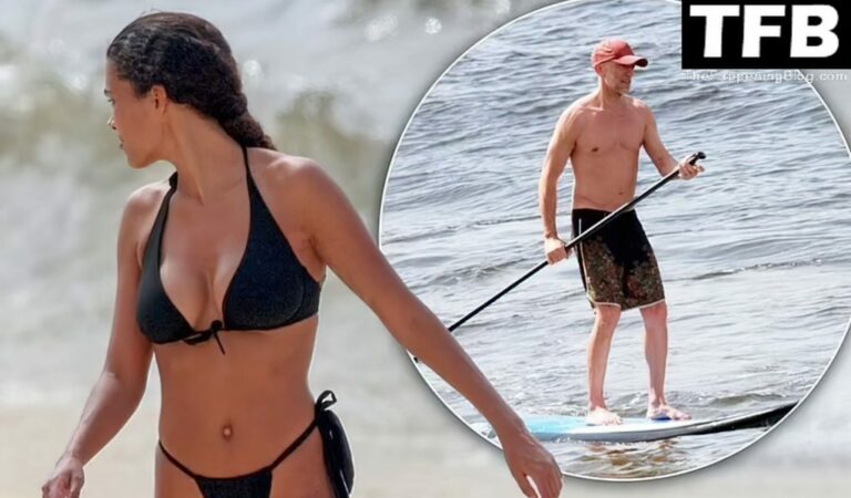 Vincent Cassel & Tina Kunakey Enjoy a Day on the Beach in Ipanema (31 Photos)