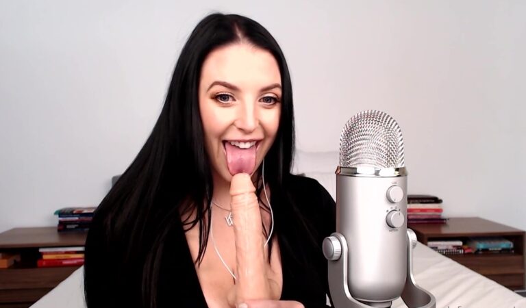 Angela White ASMR JOI Dildo Blowjob Video Leaked