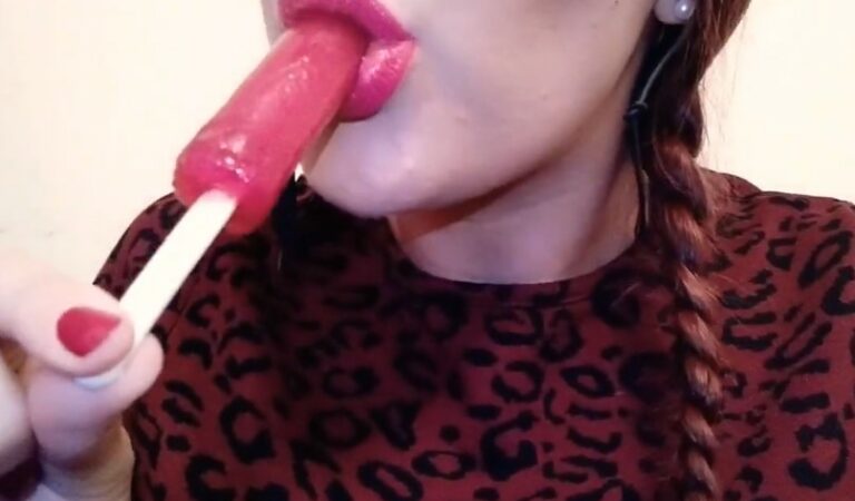 Flirty ASMR Sucking & Dribbling On My Lollipop Video
