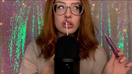 Karuna Satori ASMR Lip Pressing & Gloss Patreon Video