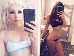 Belle Delphine in Black Thong Sexy Photos And Shower Video